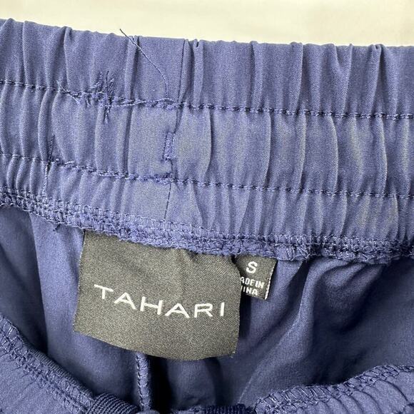 NWT Tahari Sport Blue White Elastic Drawstring Waist 7" Run Shorts Size Small - Picture 7 of 15